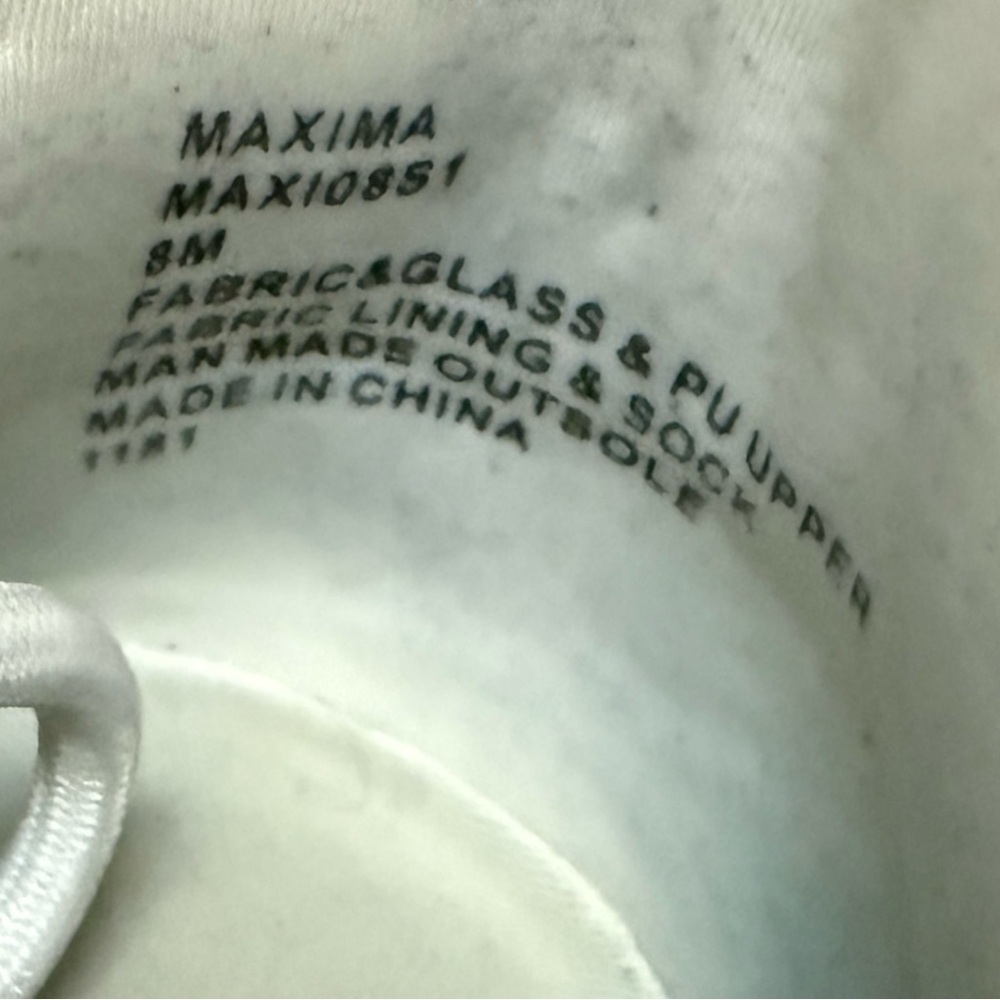 Steve Madden women's Maxima rhinestone-embellished knit sneakers in white. - Picture 15 of 15